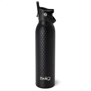 Swig Blacksmith Flip & Sip Textured 20 Oz Water Bottle Black